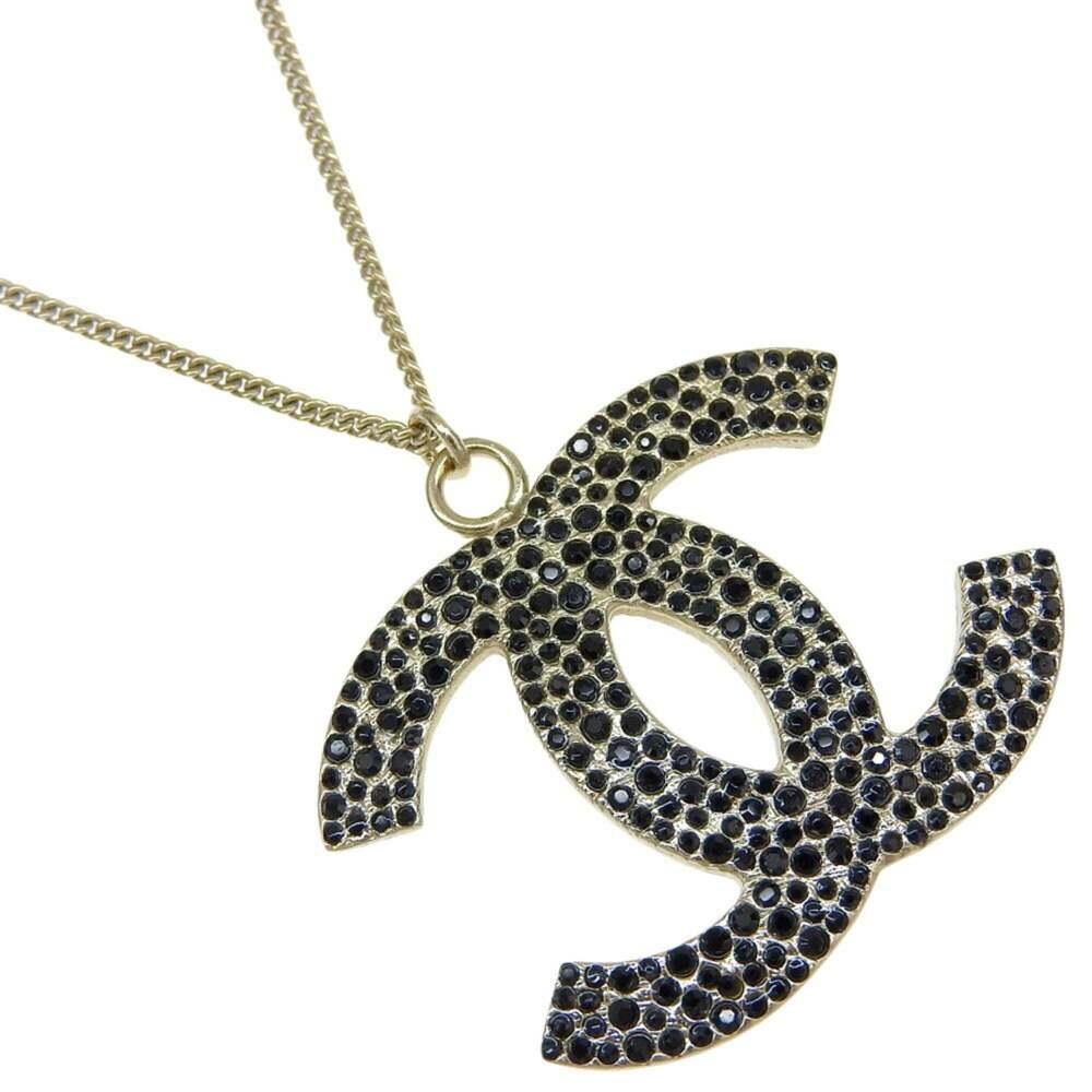 CHANEL Authentic Black Logo Necklace - Picture 1 of 6